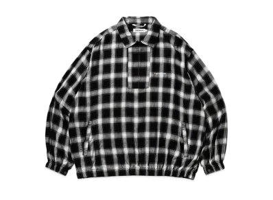 TIGHTBOOTH Plaid Half Zip L/S Shirt "Black"