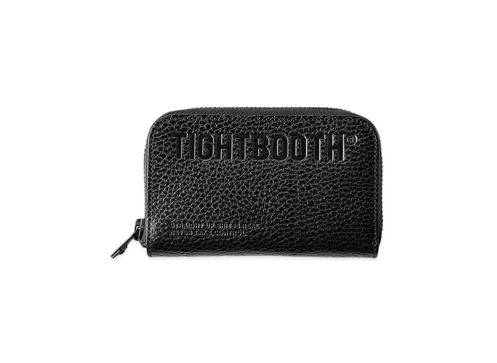 TIGHTBOOTH ブラック 二つ折り財布 TIGHTBOOTH Leather Zip Wallet 