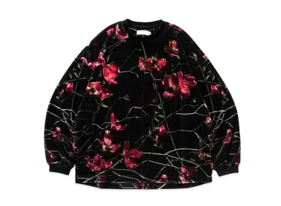 TIGHTBOOTH Dogwood Velour L/S Shirt "Black"