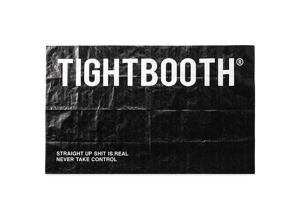 TIGHTBOOTH Label Logo Tyvek Picnic Sheet "Black"