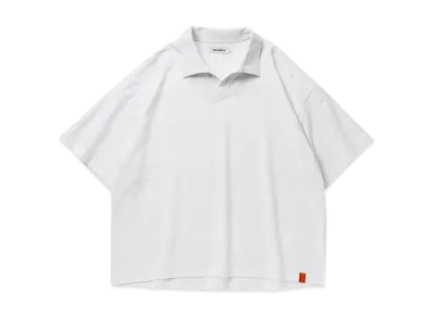 TIGHTBOOTH Ridge Border Open Polo "White"