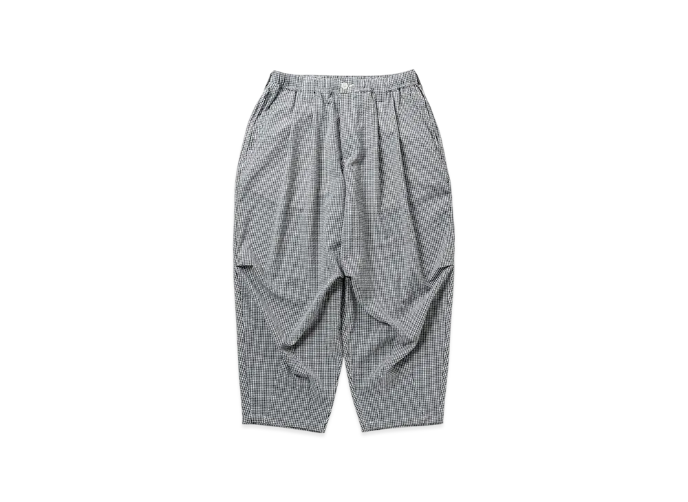 TIGHTBOOTH Seersucker Balloon Pants "B/W Gingham"