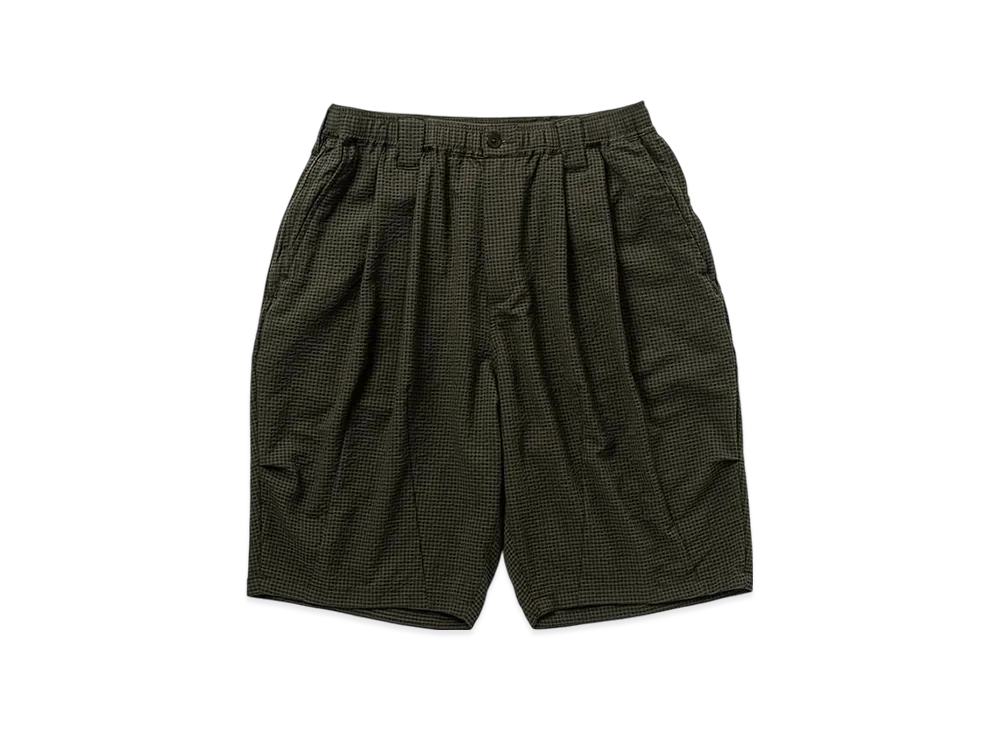 TIGHTBOOTH Seersucker Big Shorts "Olive"