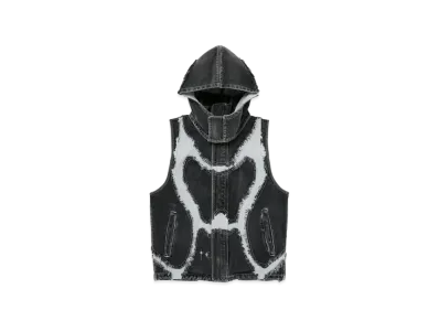 THUG CLUB Cave Denim Vest "Black White"