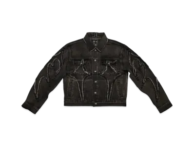 THUG CLUB Denim Tribal Jacket "Black"