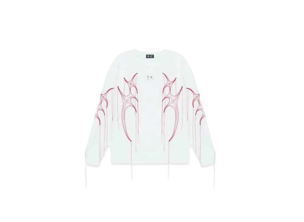 THUG CLUB Tribal Tree Sleeve "White Red"