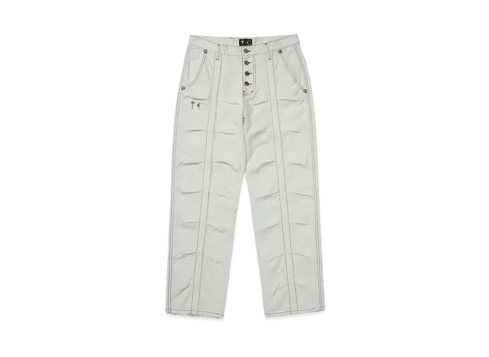 THUG CLUB Line Gob Pants "White"