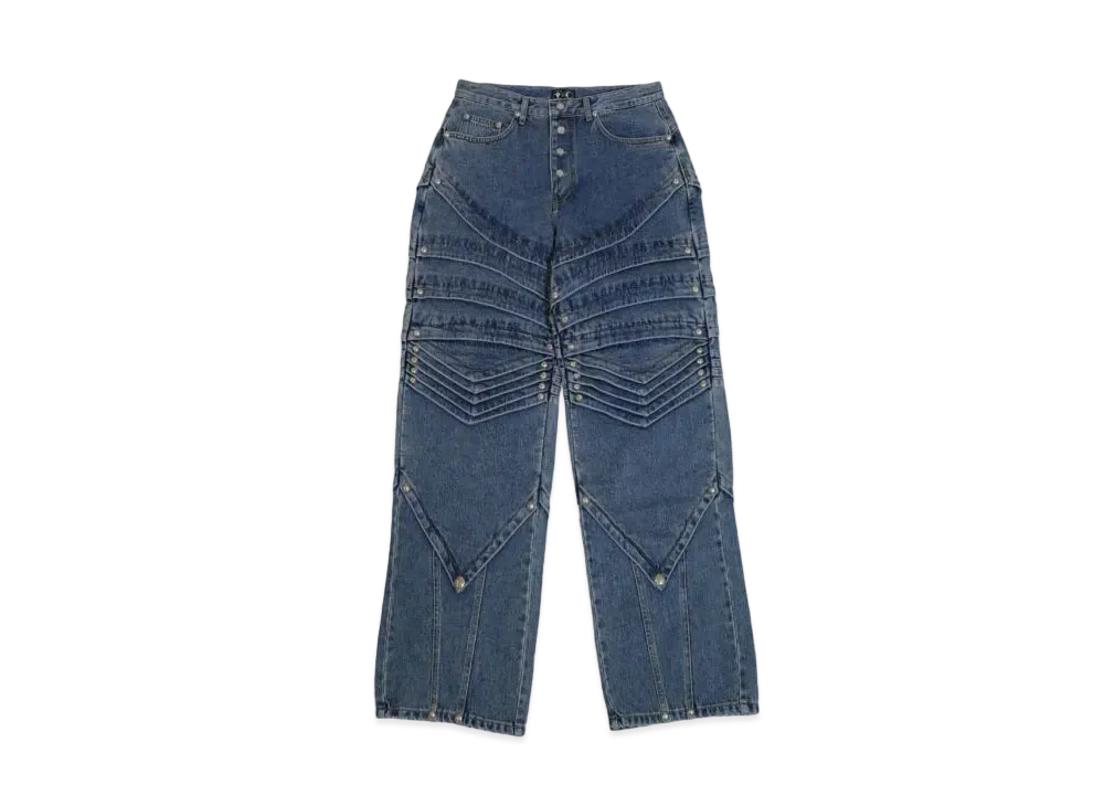 THUG CLUB Full Stud Knight Denim Pants "Denim"