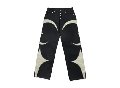 THUG CLUB TC Leather Denim Pants "Black"