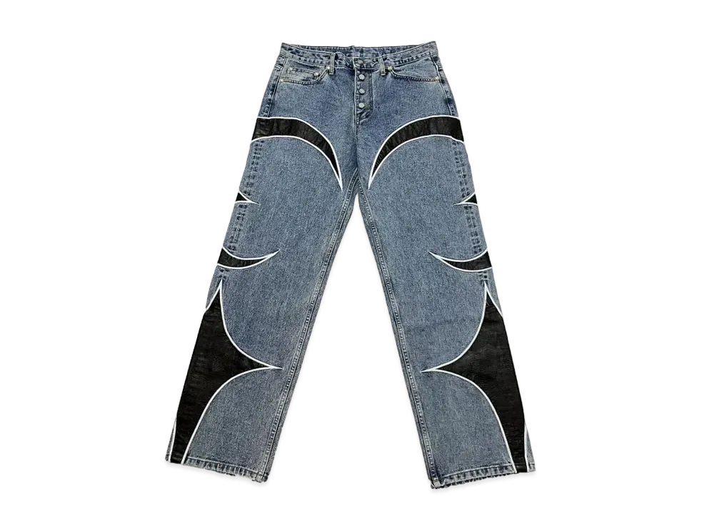 THUG CLUB TC Leather Denim Pants "Blue"