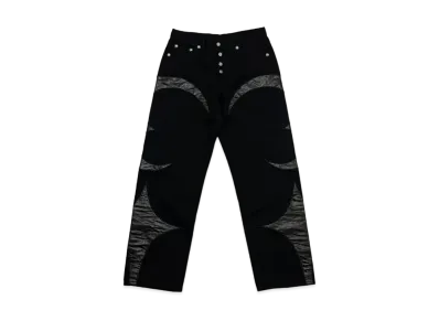 THUG CLUB TC Leather Denim Pants "All Black"