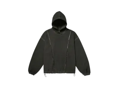 THUG CLUB x FILA Stitch Snap Hoodie "Wash Black"