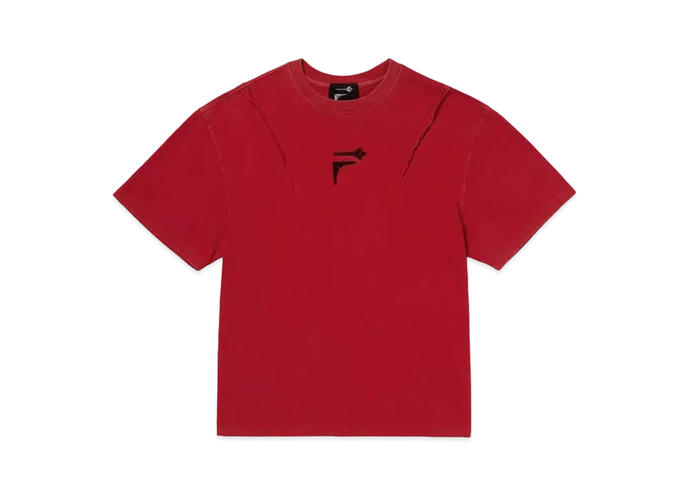 THUG CLUB x FILA Logo T-Shirts "Wash Red"