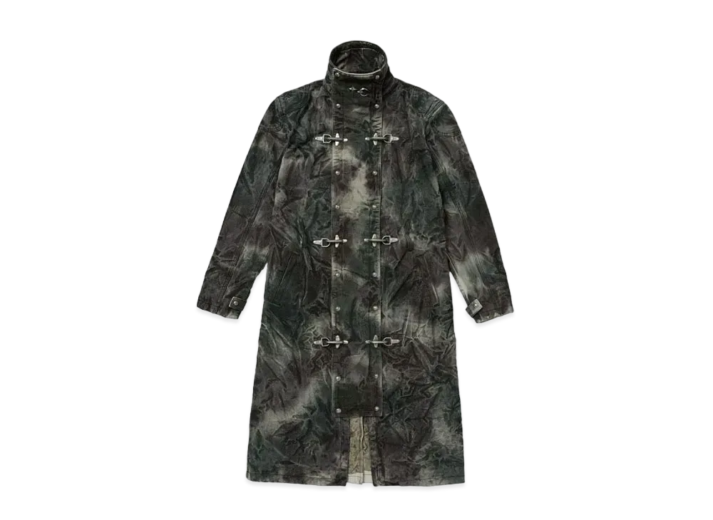THUG CLUB Bio Soldier Denim Trench Coat "Camo"