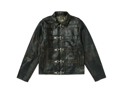 THUG CLUB Bio Soldier Leather Jacket "Black"