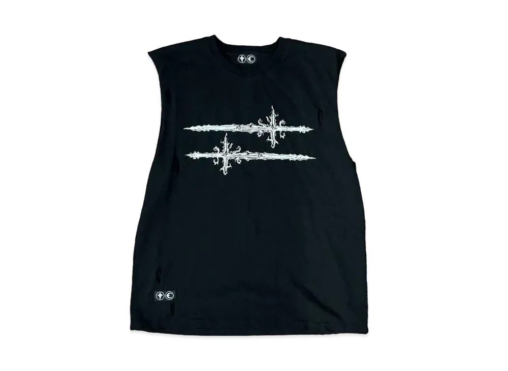 LGB ルグランブルー スカルタンクトップ ノースリーブ BE ALIEN! SHIRL レインボー タンクトップ BLACK を通販 | ETOFFE