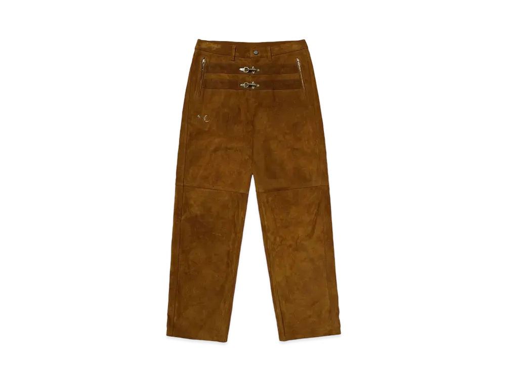 THUG CLUB Bio Soldier Leather Pants "Camel"