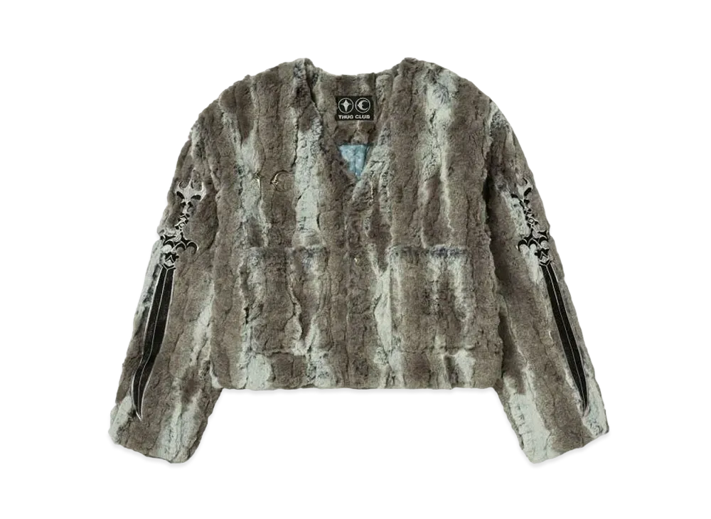 THUG CLUB JINDO MIX Fur Jacket "Ivory"