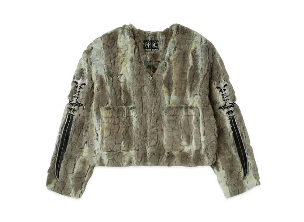 THUG CLUB JINDO MIX Fur Jacket "Beige"