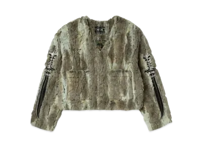 THUG CLUB JINDO MIX Fur Jacket "Beige"