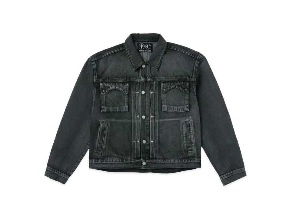 THUG CLUB Claw Denim Jacket "Black"