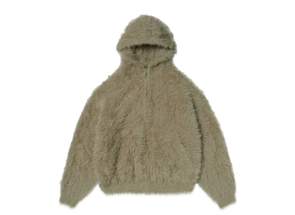 THUG CLUB Pack Fur Zip-up Hoodie "Brown"