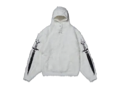 THUG CLUB Pack Fur Sword Hoodie "Ivory"