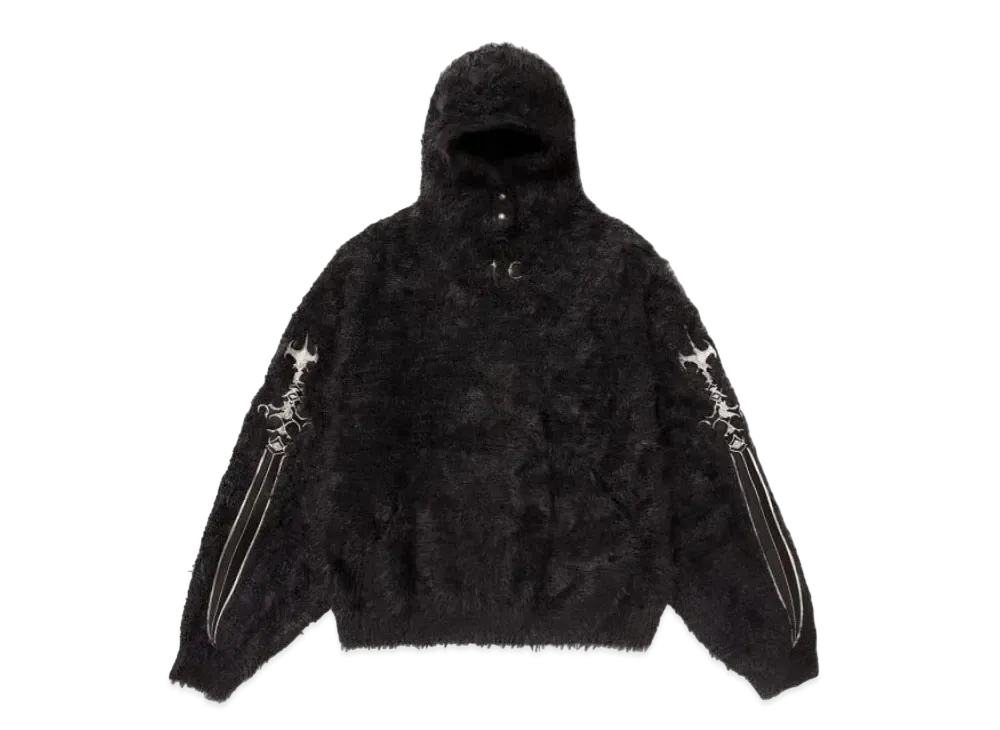 THUG CLUB Pack Fur Sword Hoodie "Black"