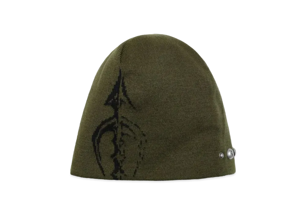 THUG CLUB Iron spear pin Beanie "Khaki"