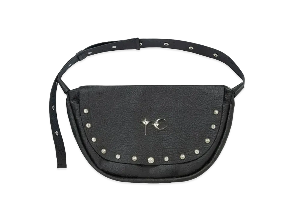 THUG CLUB Full Leather Dragon Messenger Bag "Black"