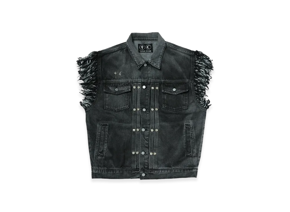 THUG CLUB TC Angels Denim Vest "Black"
