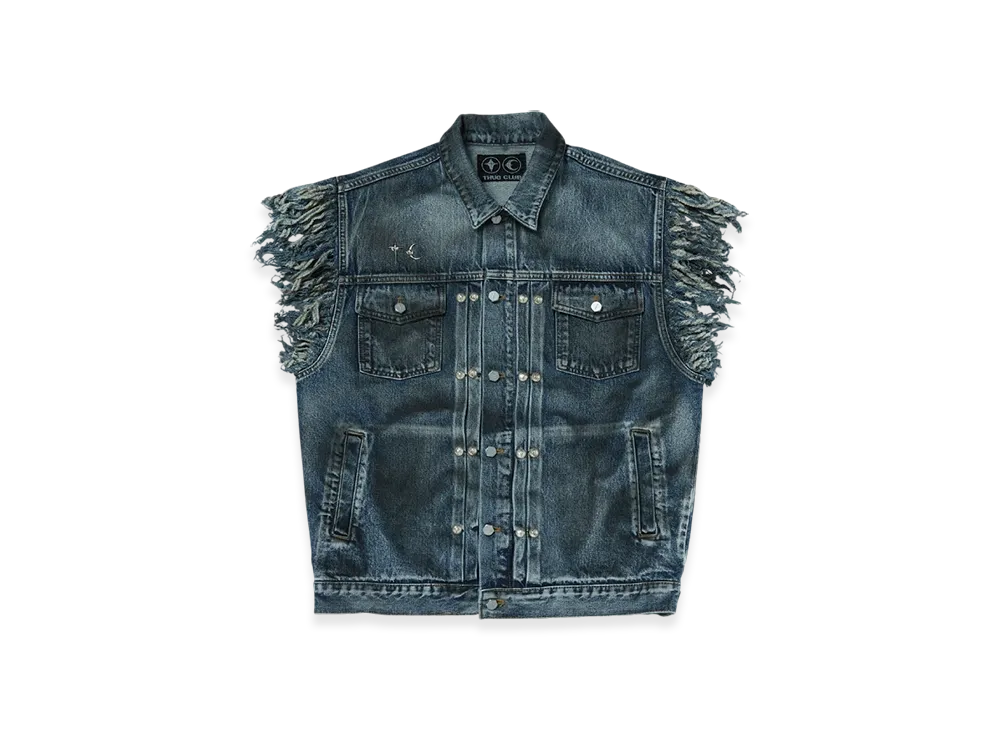THUG CLUB TC Angels Denim Vest "Blue"