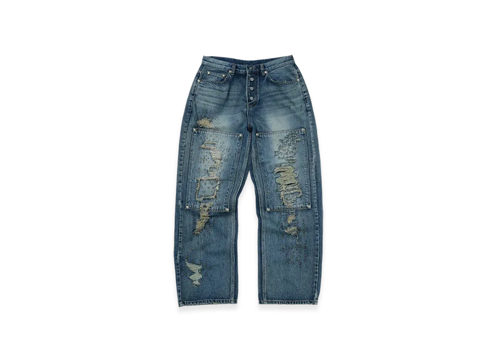 THUG CLUB Vintage Double Knee Pants "Blue"
