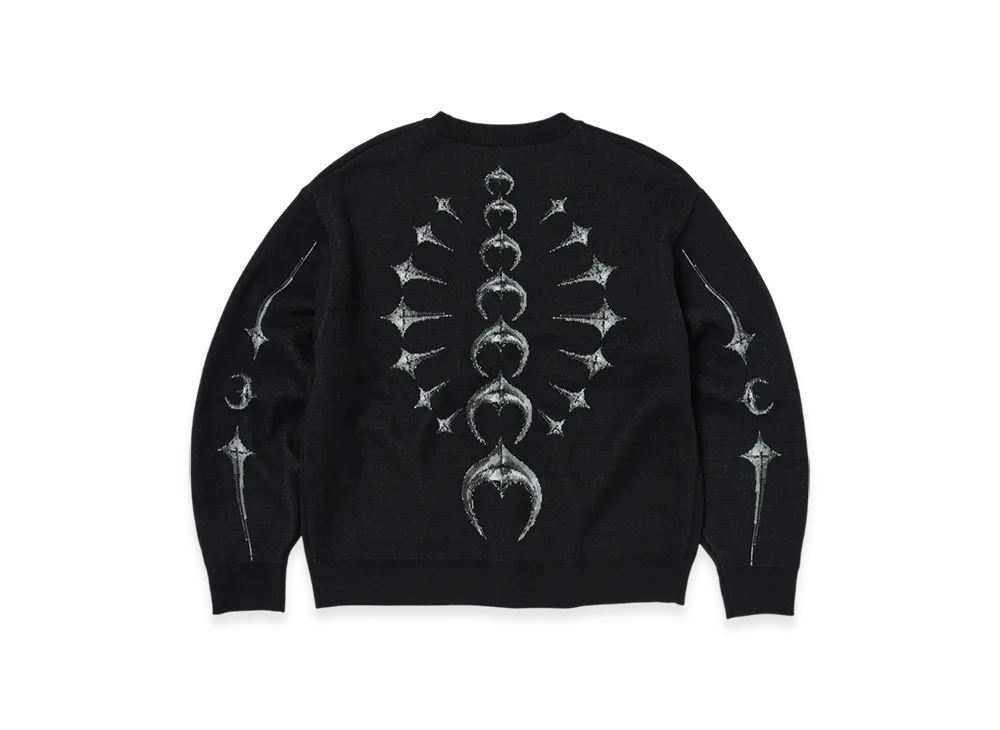 THUG CLUB TC Bone Knit Cardigan "Black"