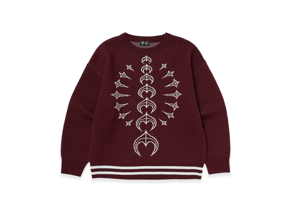 THUG CLUB TC Bone Knit Sweater "Wine"