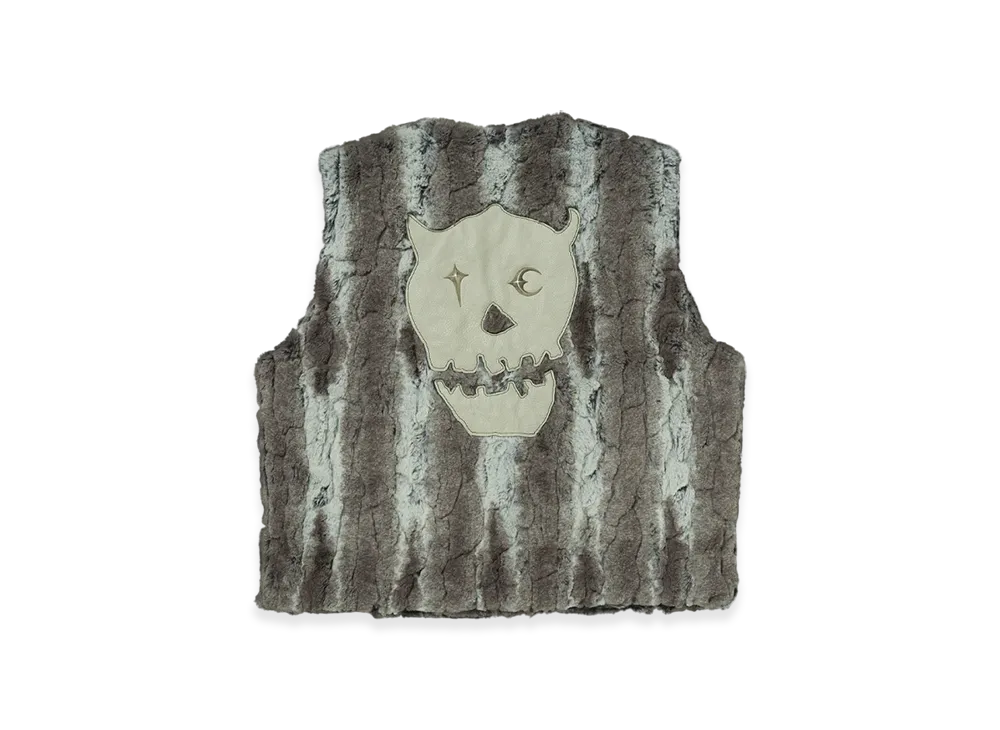 THUG CLUB TC Skull Fur Vest "Ivory"