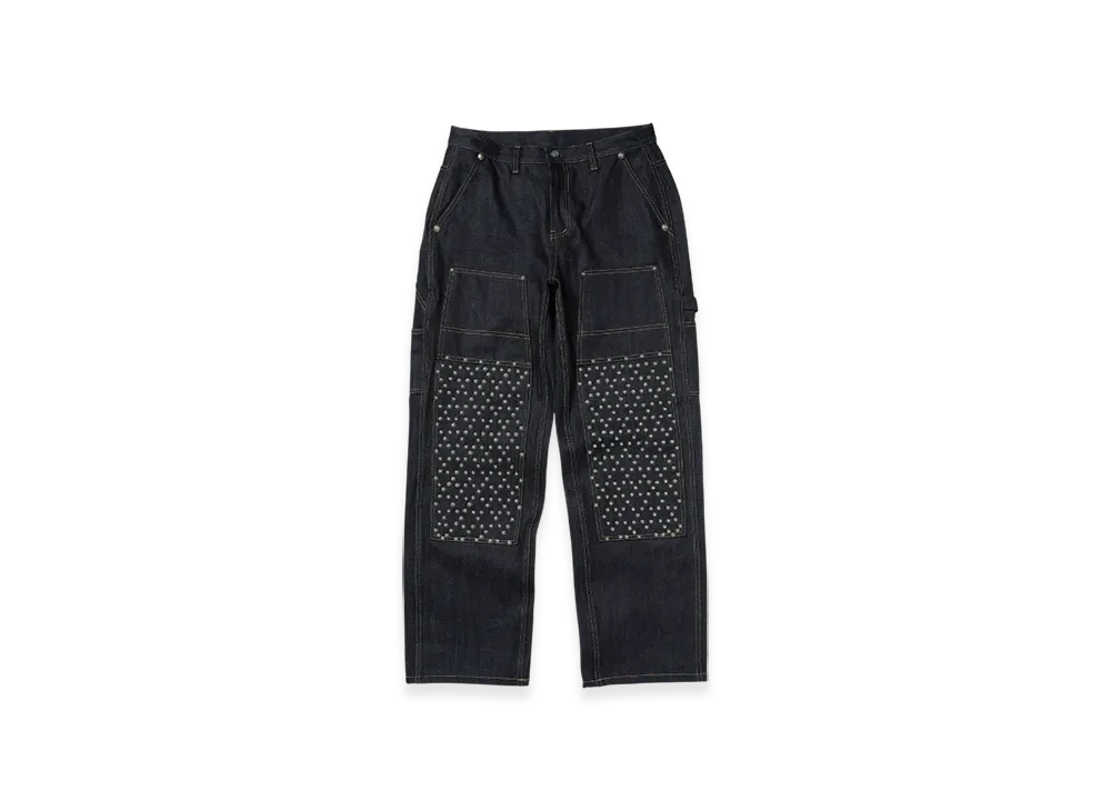 THUG CLUB Angels Studded Work Pants "Indigo"
