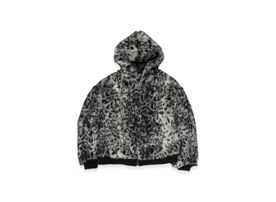 THUG CLUB Leopard Fur Jacket "White"