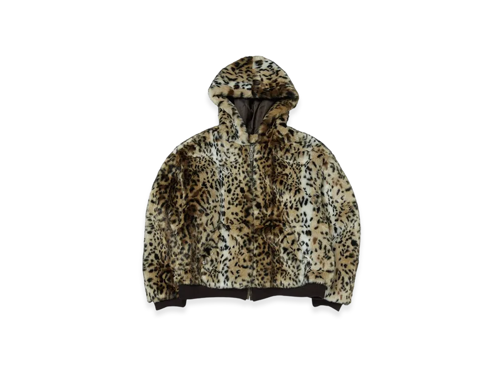 THUG CLUB Leopard Fur Jacket "Yellow"
