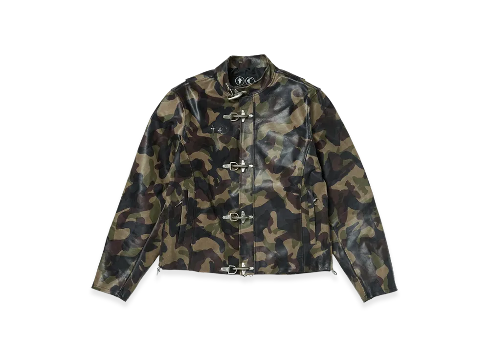 THUG CLUB Camo Leather Jacket "Camo"