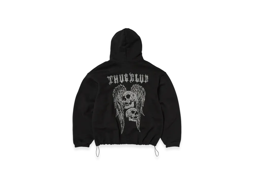 THUG CLUB TC Angels Crystal Embellished Hoodie "Black"