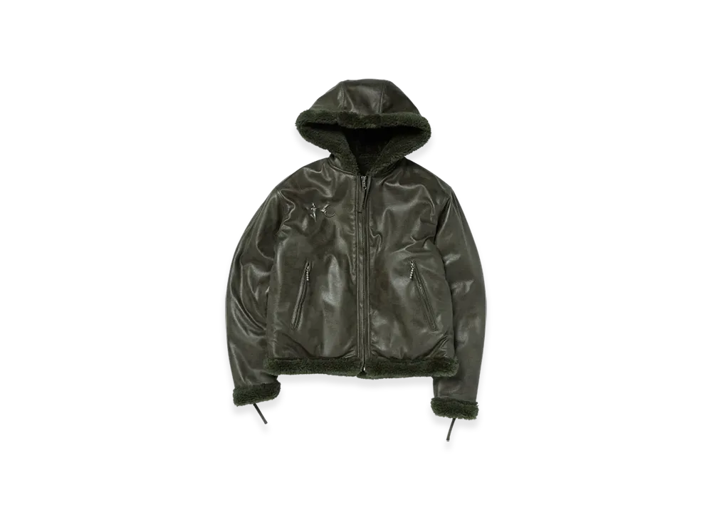 THUG CLUB TC Reversible Shearling Jacket "Olive"