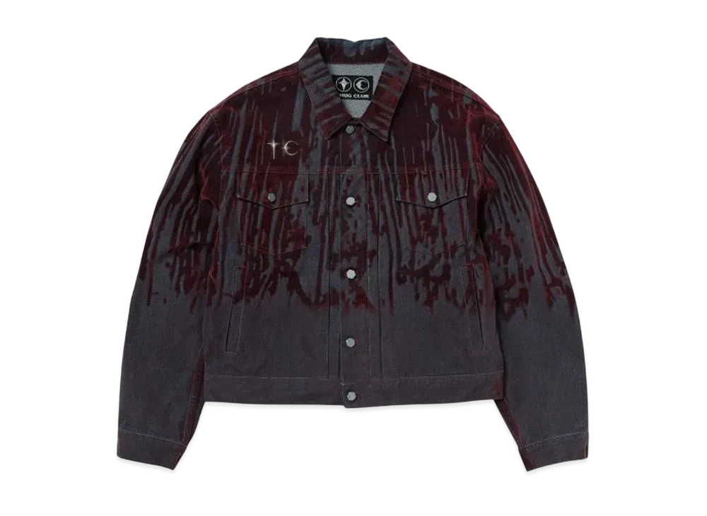 THUG CLUB Blood Lazered Denim Jacket "Multi"