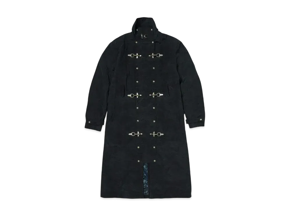 THUG CLUB Scarred Bio Soldier Trench Coat "Black"