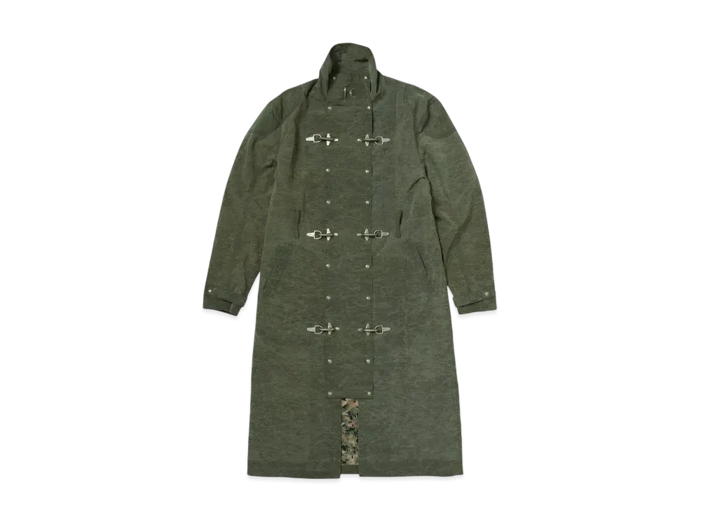 THUG CLUB Scarred Bio Soldier Trench Coat "Khaki"