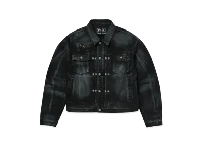 THUG CLUB Leave a Trace Denim Jacket "Black"