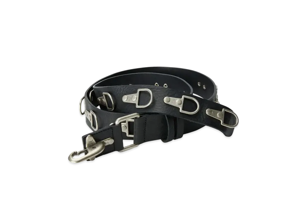 THUG CLUB Full Metal Leather Belt "Black"