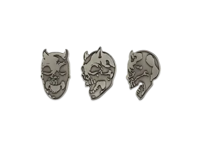 THUG CLUB TC Riding Skull Brooch "Silver"