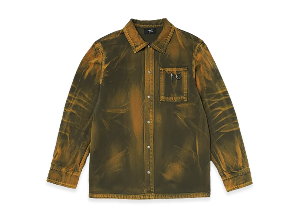 THUG CLUB TC Two Tone Washed Shirt "Olive"