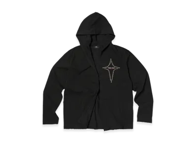 THUG CLUB T-Studded Cutout Hoodie "Black"
